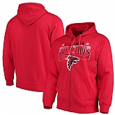 Men's Atlanta Falcons G III Sports by Carl Banks Perfect Season Full Zip Hoodie Red,baseball caps,new era cap wholesale,wholesale hats